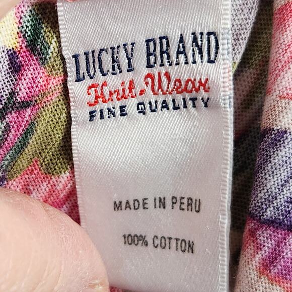 Lucky Brand Babydoll Slip Dress Women M Multicolor Floral Spaghetti Strap - Picture 3 of 15